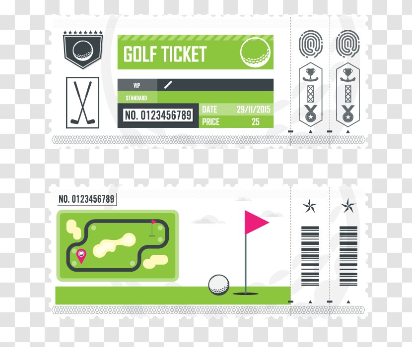 Ticket Golf Art - Material - Tickets Transparent PNG