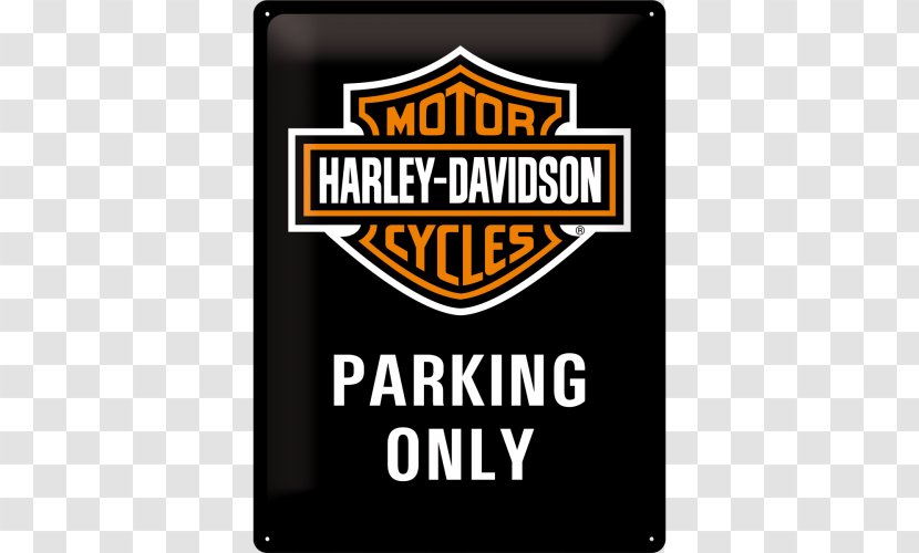 Harley-Davidson Motorcycle Metal Car Parking - Sign Transparent PNG