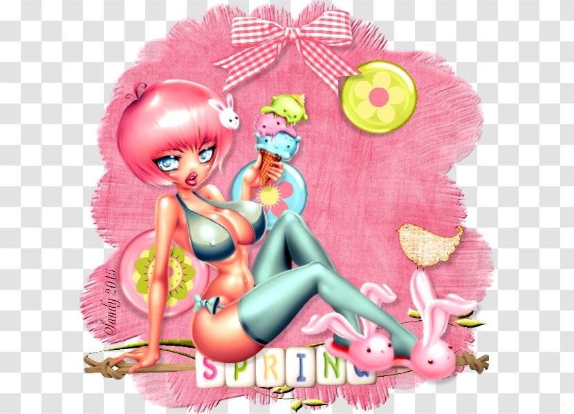 Pink M Cartoon Character Doll - Sonar Transparent PNG
