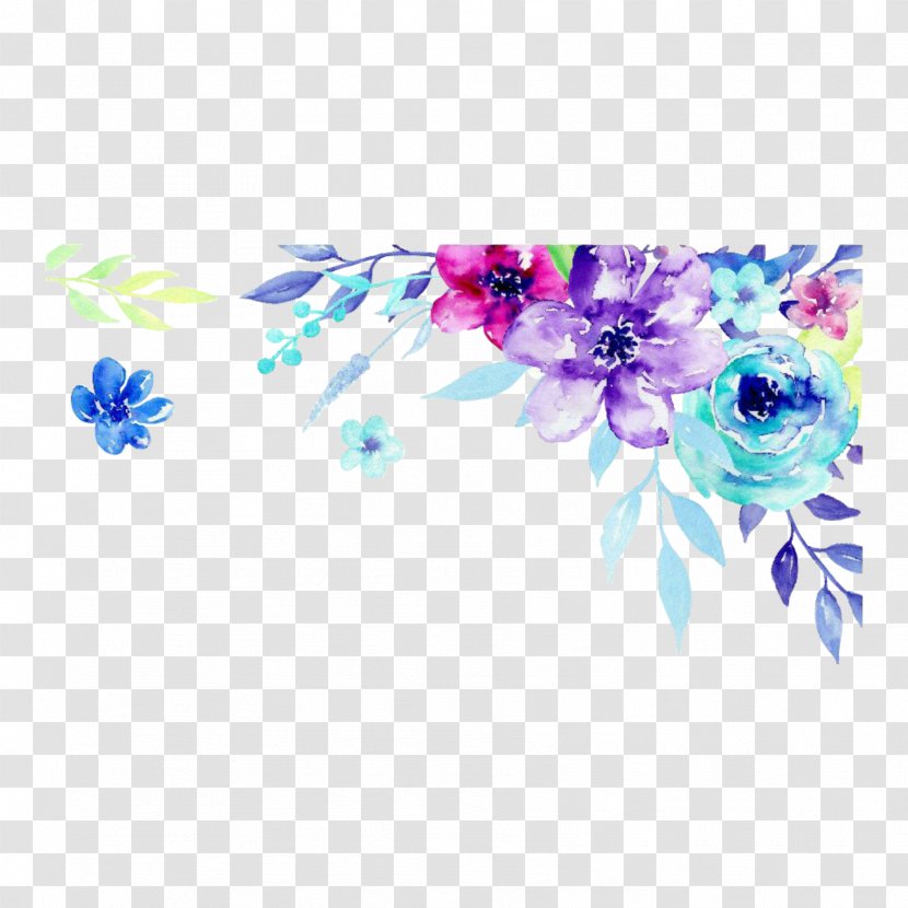 Watercolor: Flowers Watercolor Painting Clip Art Blue - Anemone - Flower Transparent PNG