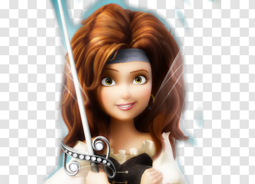 Clochette Et La Fée Pirate: L'histoire Du Film Barbie Brown Hair - Figurine Transparent PNG