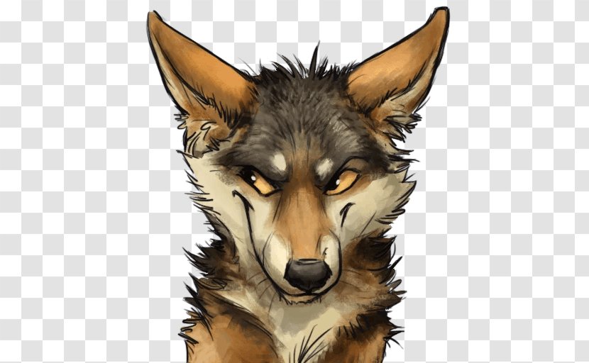 Gray Wolf Coyote Telegram Sticker Red - Carnivoran - Fur Transparent PNG