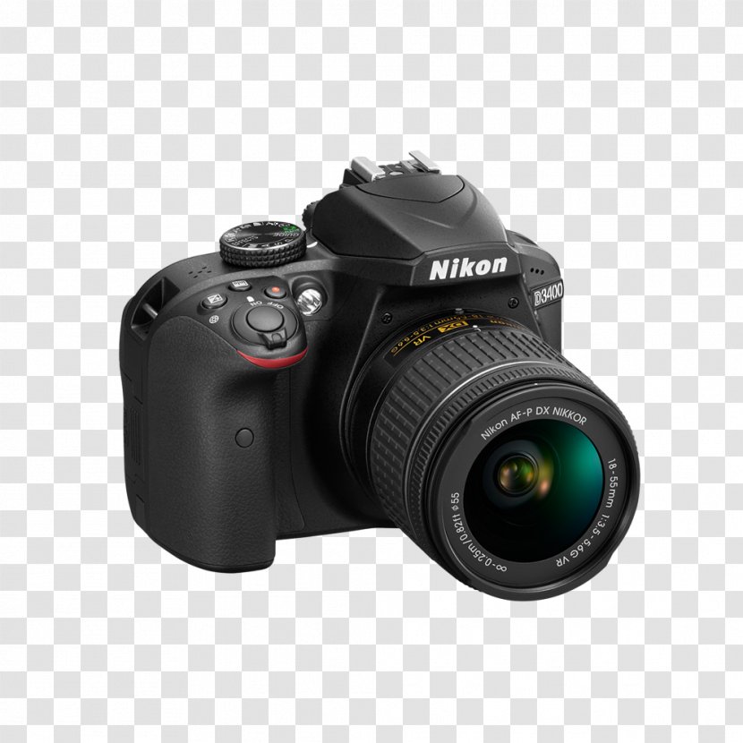 Nikon D3400 Digital SLR Canon EOS EF-S 18–55mm Lens Camera - Photography Transparent PNG