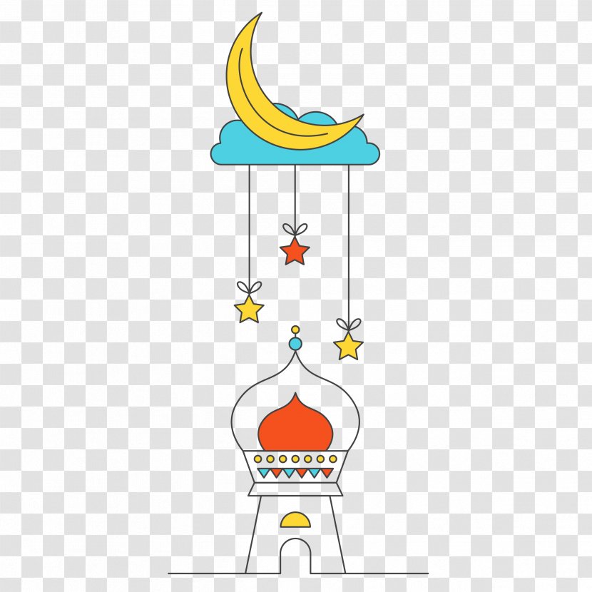 Drawing Architecture - Color Line Vector Diagram. Islamic New Year Decoration Transparent PNG