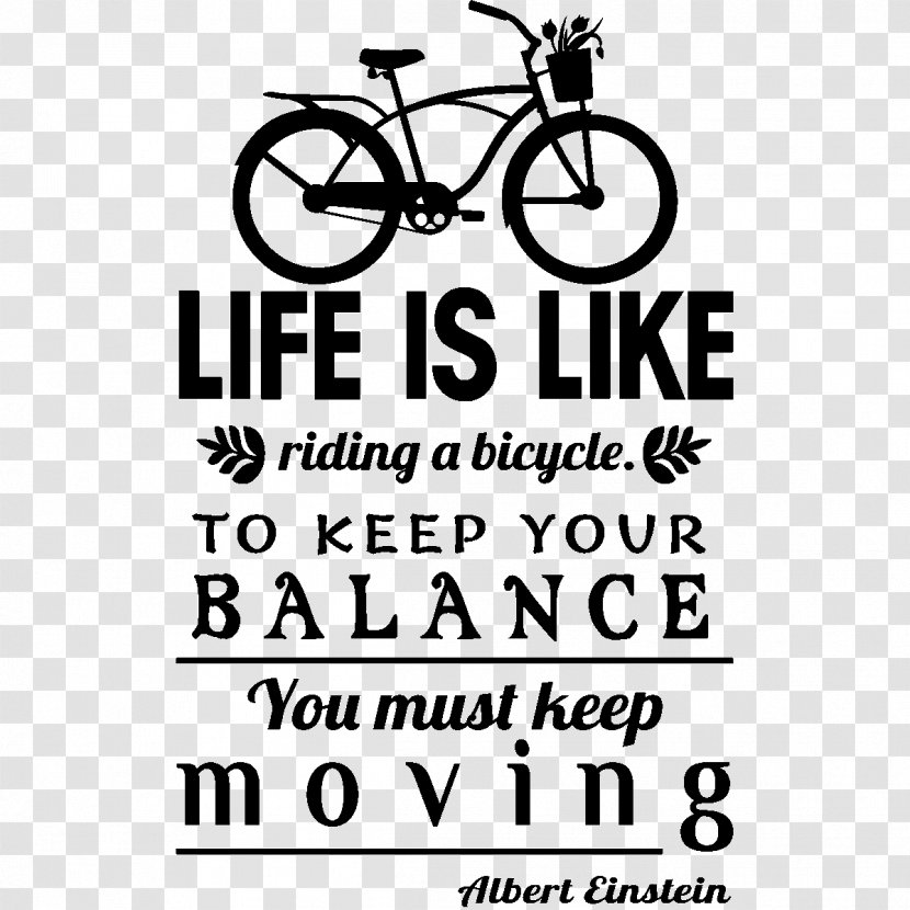 Life Is Like Riding A Bicycle Albert Einstein Sticker Citation Brand - Float Butterfly Sting Bee Muhammad Transparent PNG