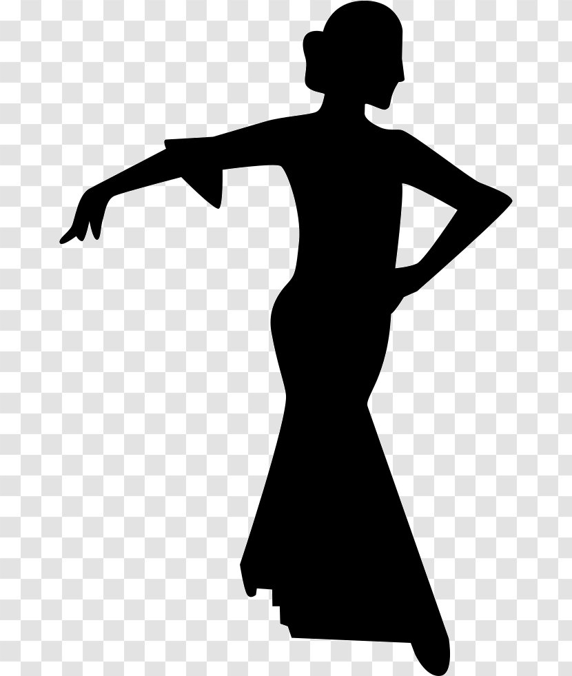 Silhouette Dancer Flamenco Dancing Female - Woman Transparent PNG