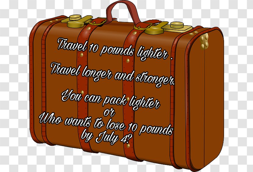 Baggage Suitcase Travel Clip Art - Orange Transparent PNG