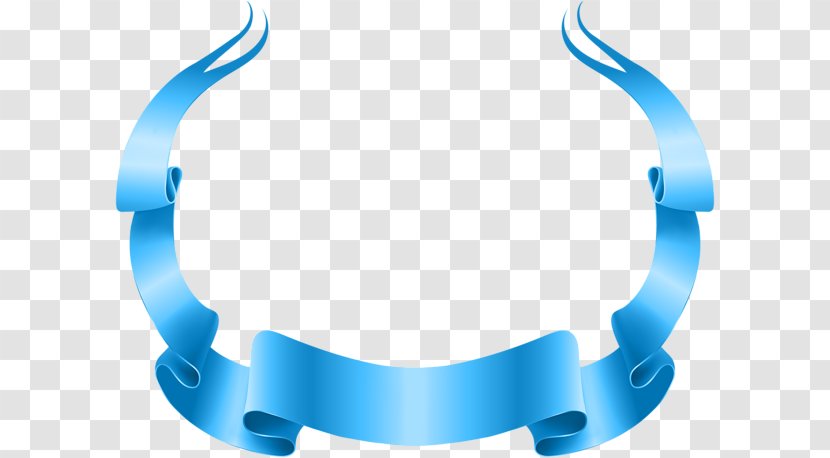 Ribbon Silver Clip Art Transparency - Blue - Wax Banner Transparent PNG