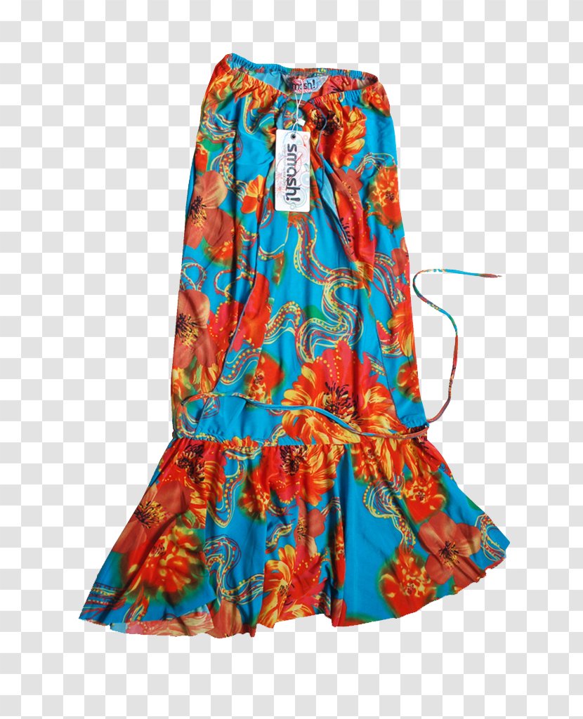 Skirt Dress Turquoise - Textile - Billabong Pattern Transparent PNG