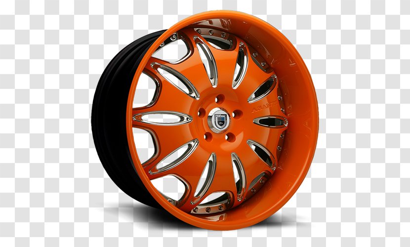 Alloy Wheel Car Tire - Orange Transparent PNG