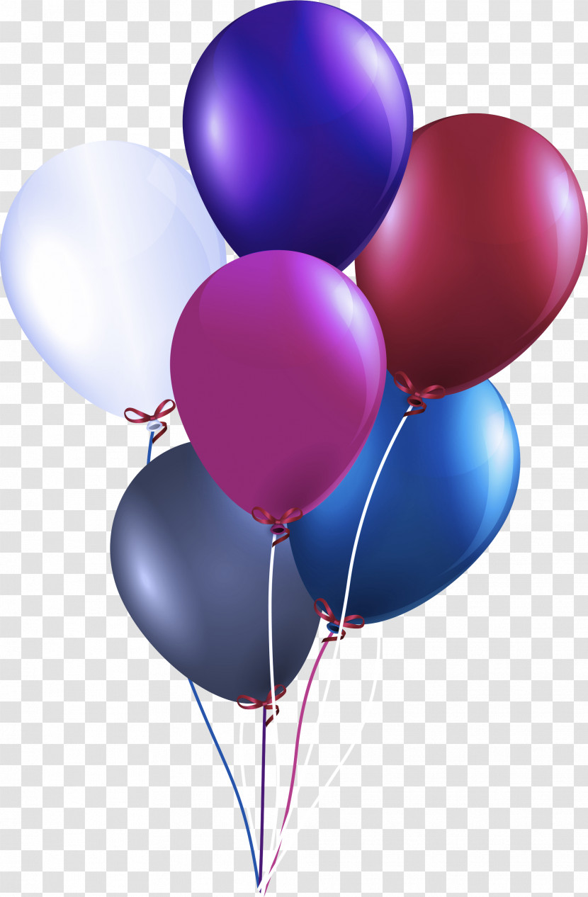 Balloon Party Supply Purple Violet Magenta Transparent PNG