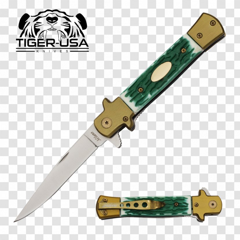 Pocketknife Stiletto Switchblade - Kitchen Utensil - German Navy Knife Transparent PNG