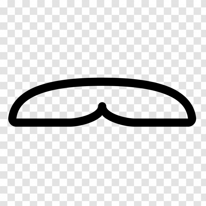 Moustache - Black And White - Eyewear Transparent PNG
