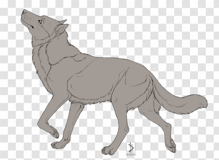 Wolfdog Line Art Canidae Pet - Artwork - Dog Transparent PNG