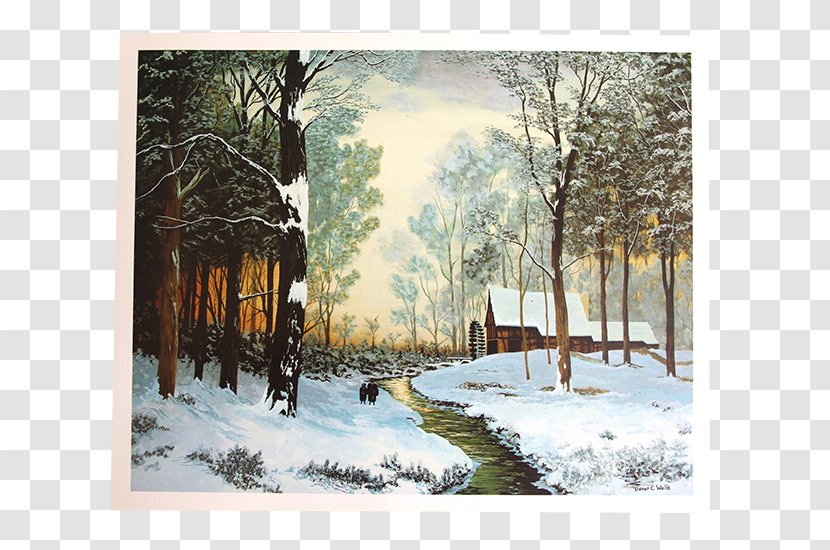 Watercolor Painting Paintbrush Bayou Photography - Paint - Winter Landscape Transparent PNG
