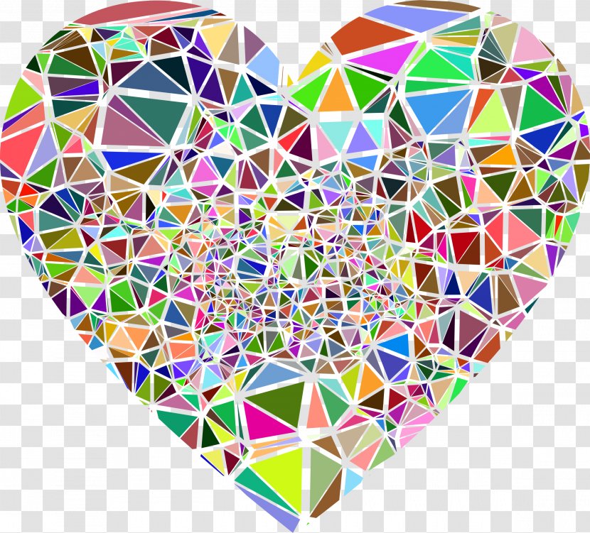 Low Poly Heart Clip Art - Tree - Shattered Cliparts Transparent PNG