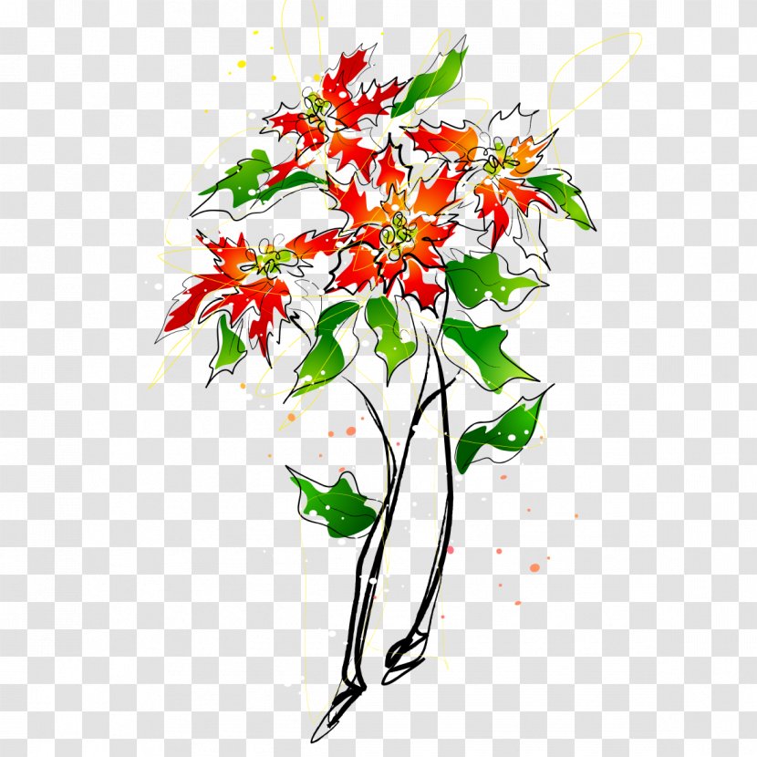 Floral Design Painting Illustration - Autumn Leaf Color - Drawing Plant Transparent PNG