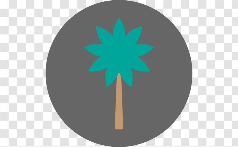 Palm Tree Icon - Green - Leaf Transparent PNG