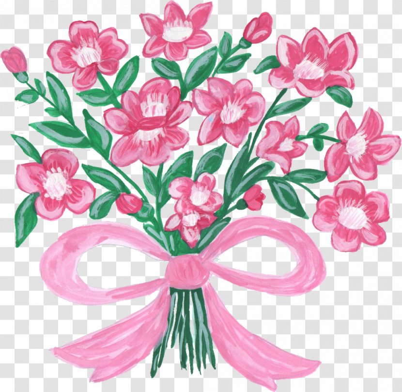 Flower Bouquet Rose Clip Art - Herbaceous Plant Transparent PNG