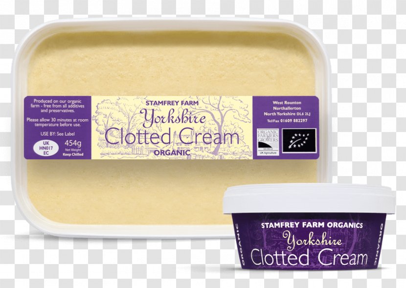 Clotted Cream Milk Stamfrey Farm Organic Food - Yoghurt Transparent PNG
