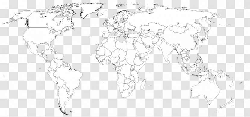 Globe World Map Blank - Yanjing Transparent PNG
