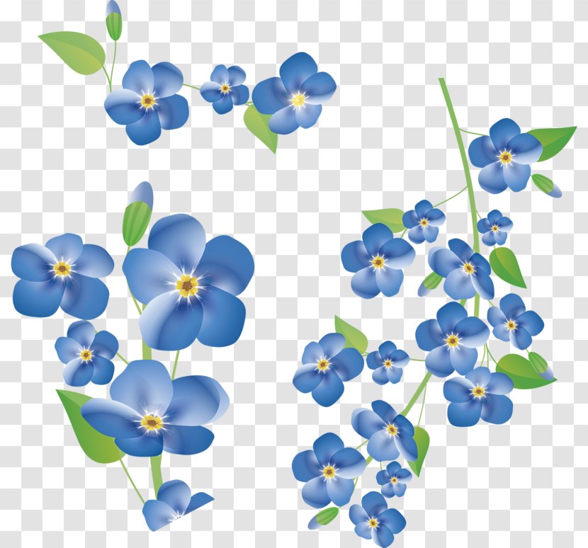 Flower Clip Art - Transparency And Translucency - Blue Bouquet Transparent PNG
