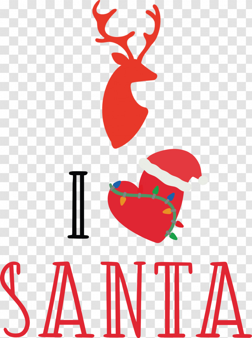 I Love Santa Santa Christmas Transparent PNG