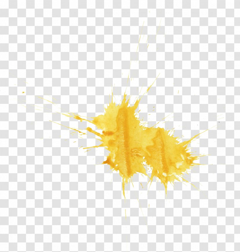 Watercolor Painting Drawing - Yellow - Blue Transparent PNG