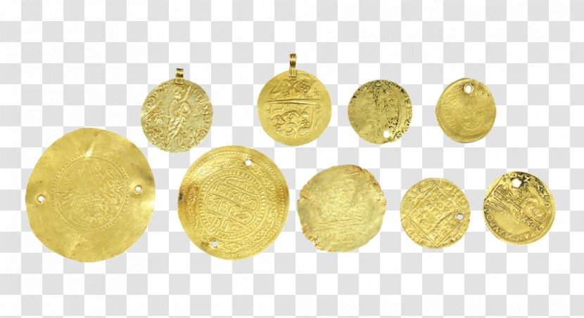 Earring Locket Jewellery - Gold Coins Transparent PNG