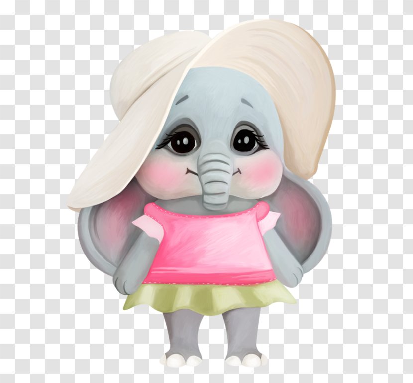 Pink Cartoon Elephant - Fictional Character - Cute Transparent PNG