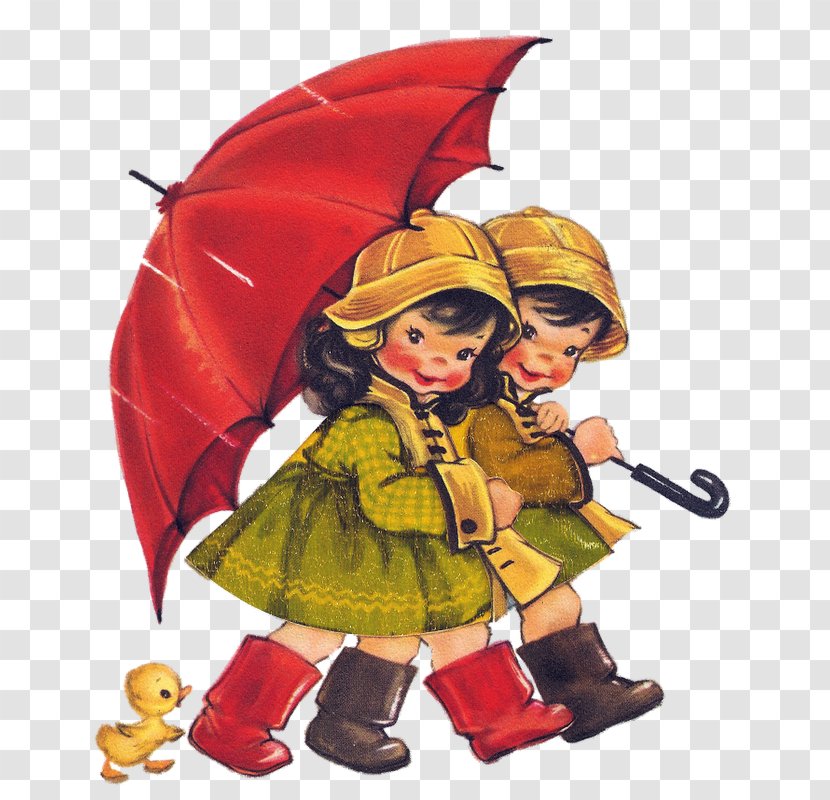 Child Art Clip - Greeting Note Cards - Red Umbrella Transparent PNG