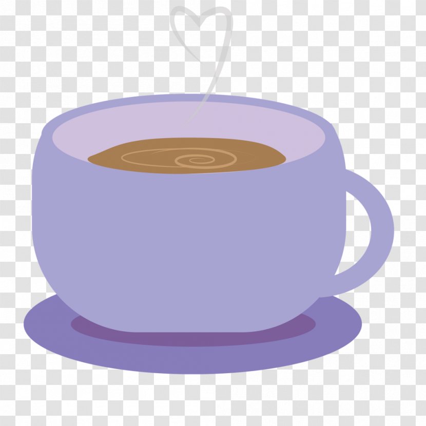 White Coffee Tea Cup Mug - Violet - COFFEES Transparent PNG