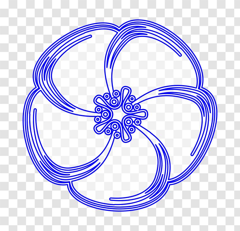 Clip Art - Electric Blue - Flower Transparent PNG
