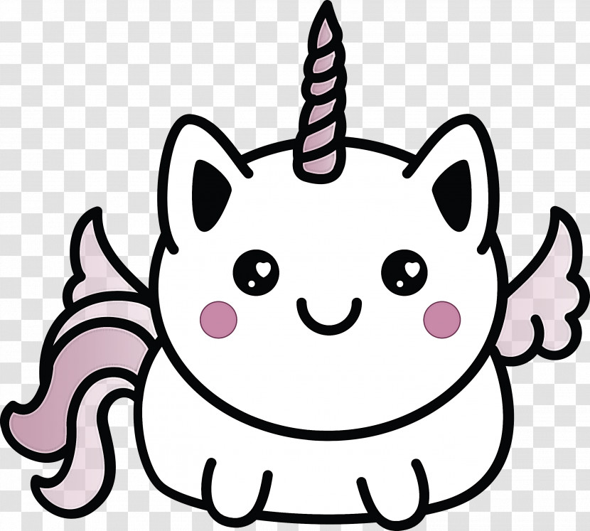 White Pink Facial Expression Head Cat Transparent PNG