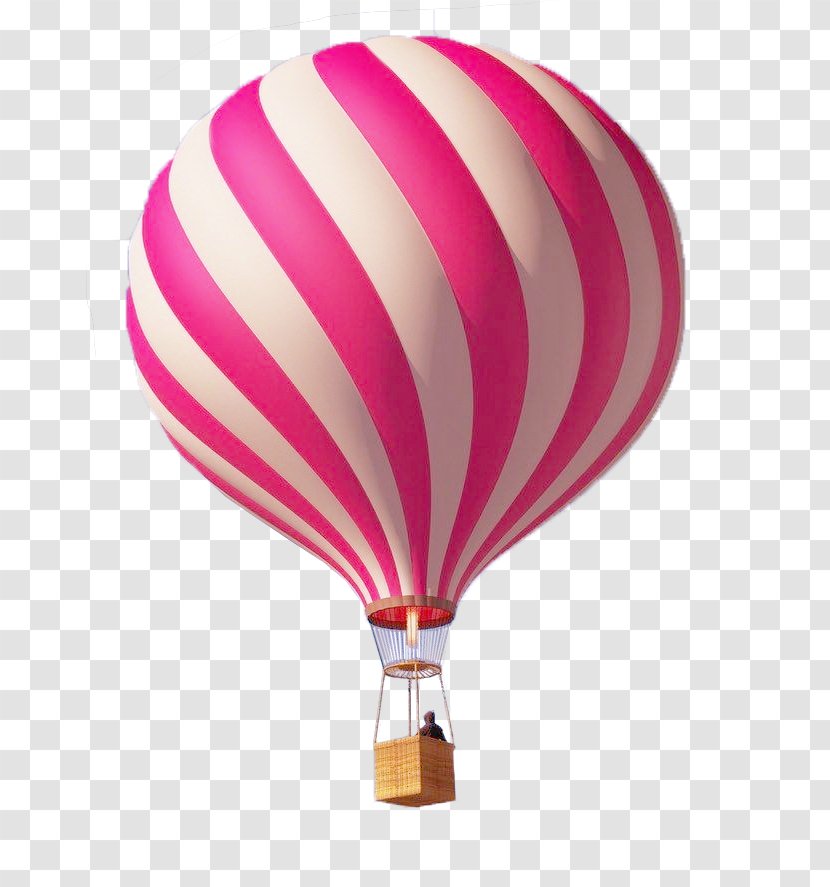 Hot Air Balloon Drawing Clip Art - Pink Transparent PNG