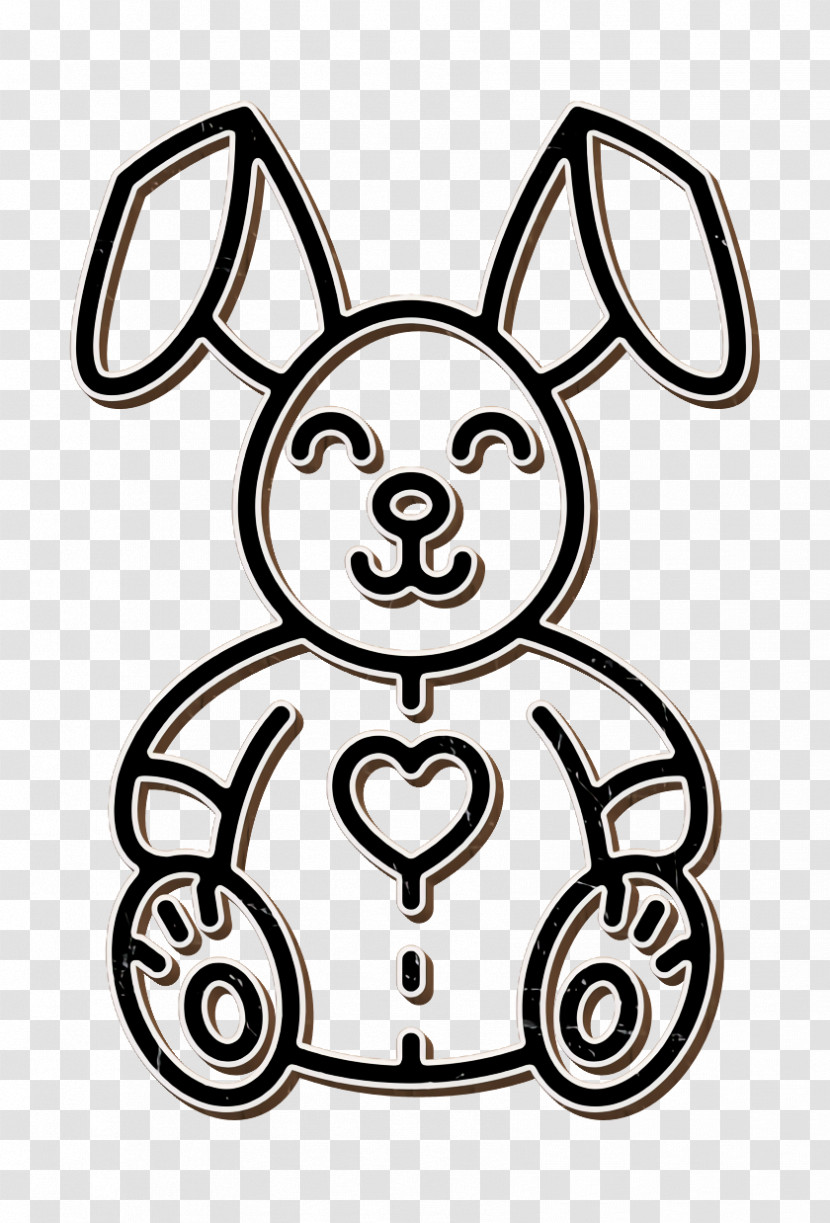 Saint Valentine Lineal Icon Rabbit Icon Lovely Bunny Icon Transparent PNG