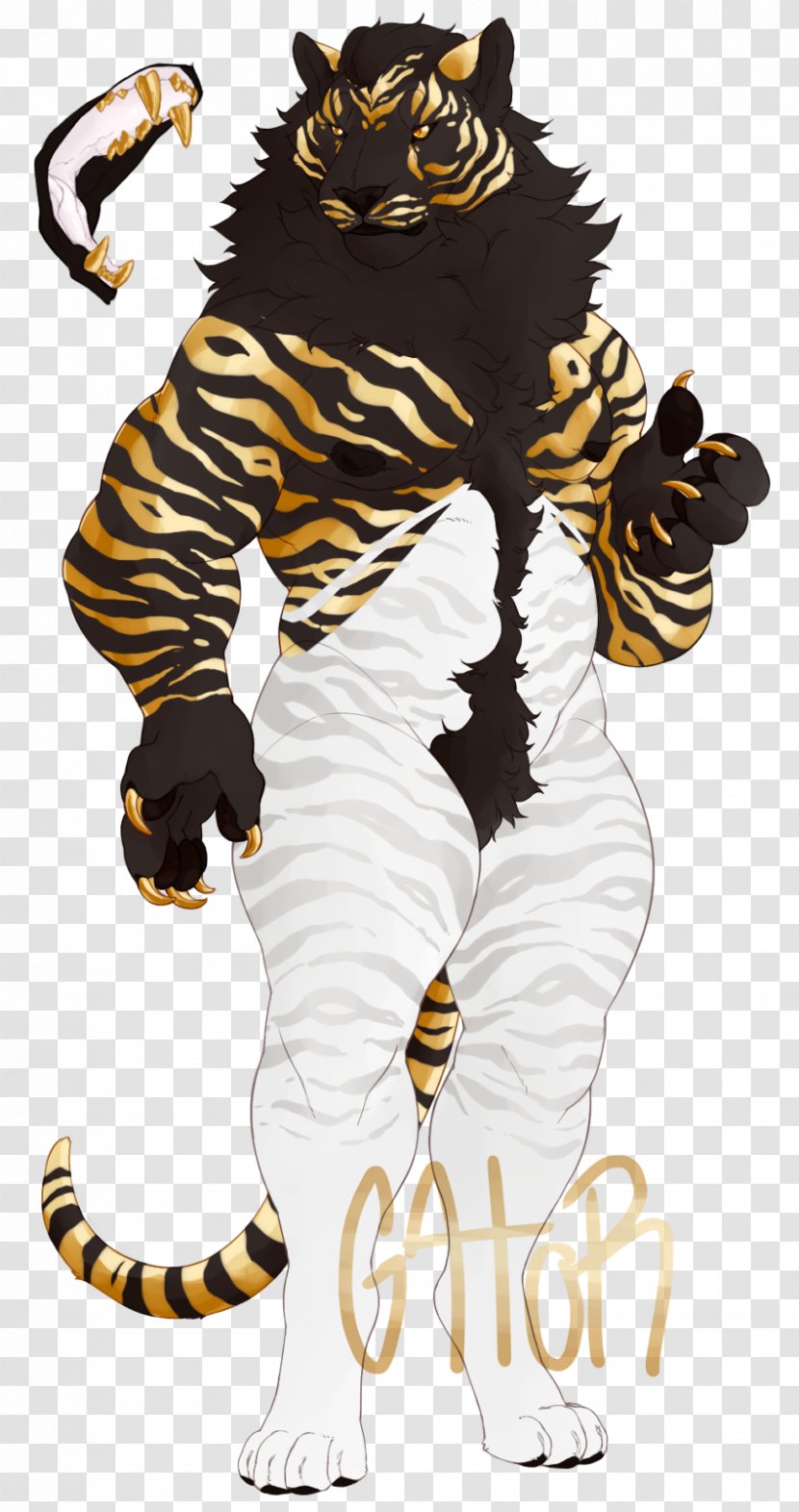 Tiger Liger Costume Mascot Big Cat - Fiction Transparent PNG