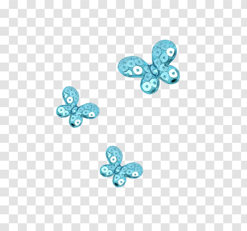 Turquoise Body Jewellery Font - Moths And Butterflies Transparent PNG