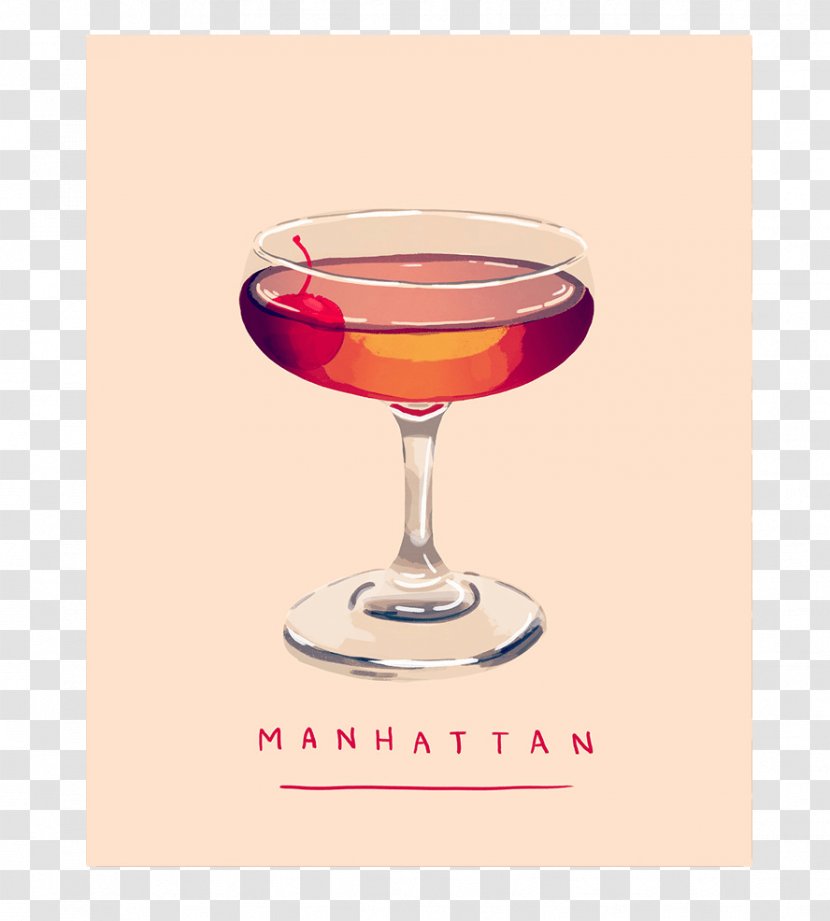 Cocktail Garnish Manhattan Wine Rob Roy - Glass Transparent PNG
