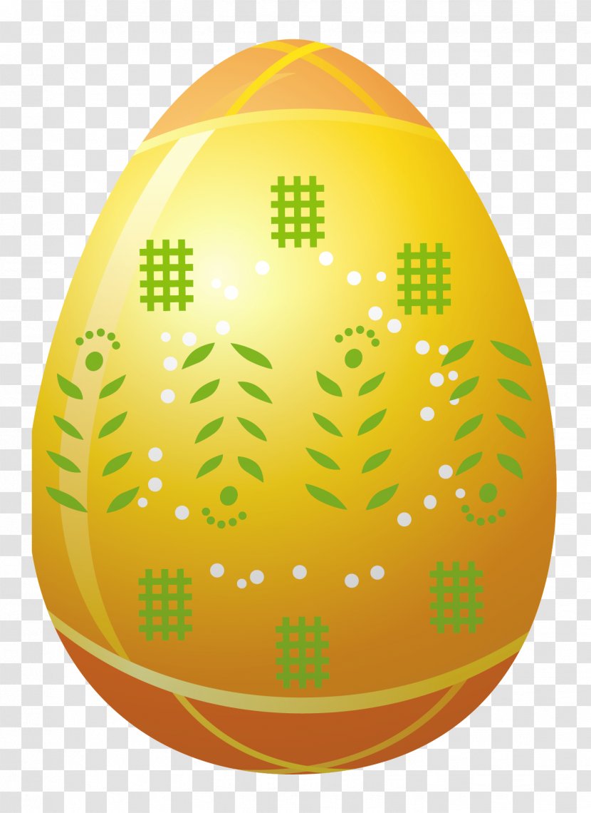 Orange Sphere Easter Egg Font - Yellow With Decoration Clipart Picture Transparent PNG