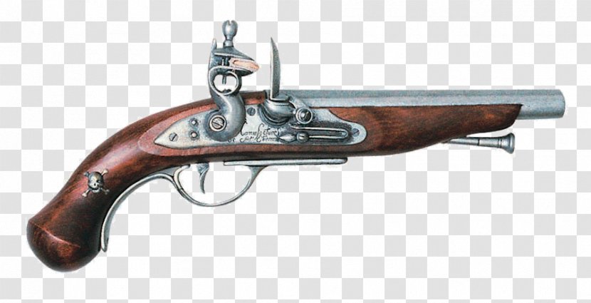 Flintlock Firearm Pistol Weapon Blunderbuss - Watercolor Transparent PNG