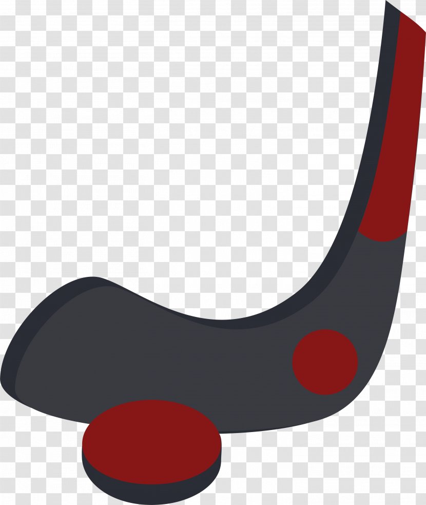 Hockey Icon - Red - Colorful Transparent PNG
