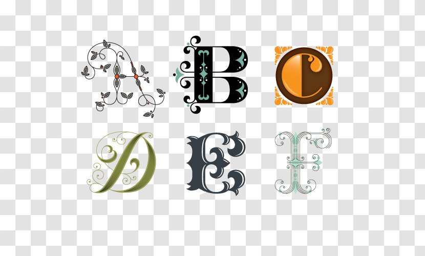 Alphabet Typography Lettering - Body Jewelry - Design Transparent PNG