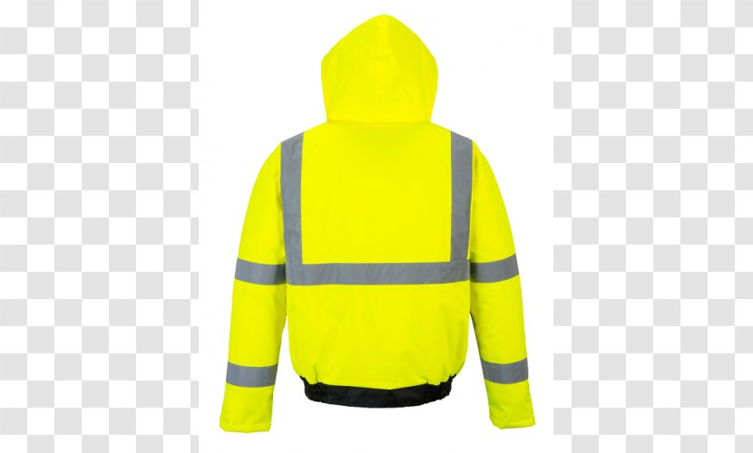 Hoodie High-visibility Clothing Flight Jacket MA-1 Bomber - Portwest Transparent PNG
