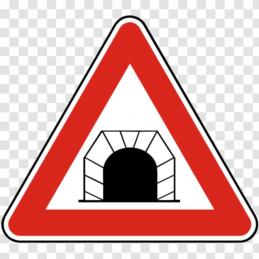 Traffic Sign Road - Triangle - Tunnel Transparent PNG