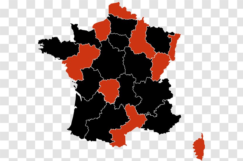 Regions Of France Vector Graphics Map Transparent PNG