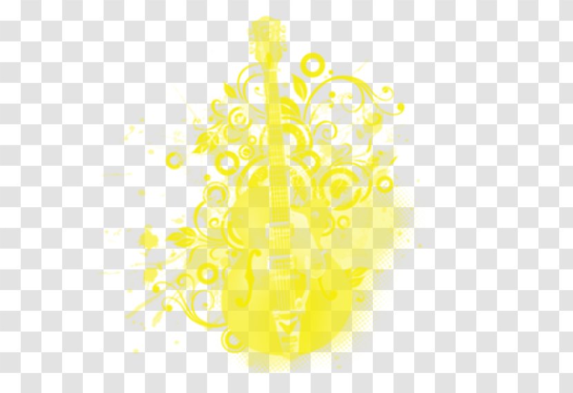 Graphic Design Text Yellow Illustration - Frame - Guitar Elements Transparent PNG