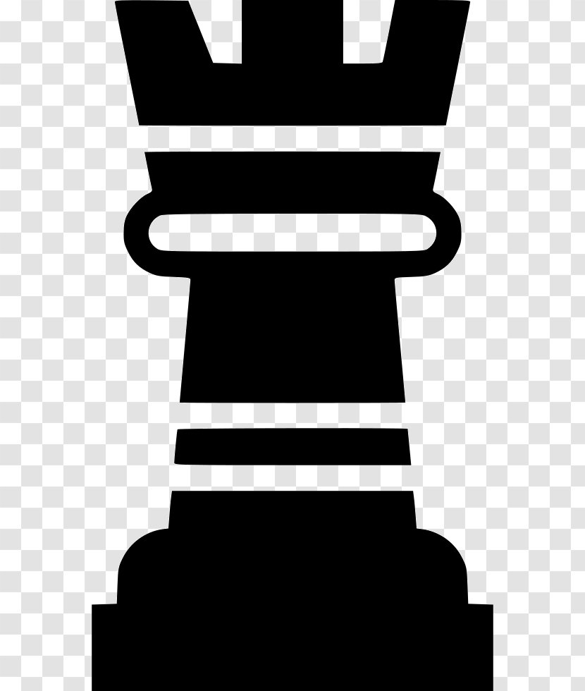 Chess Piece Rook Knight White And Black In - Text Transparent PNG