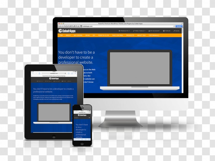 Responsive Web Design Website Builder Page - Output Device - Product Framework Transparent PNG