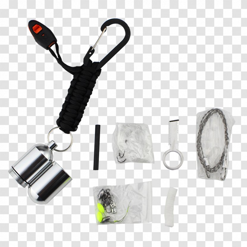 Everyday Carry Key Chains Parachute Cord Tool Knife - Fishing Swivel Transparent PNG